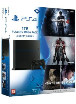 Игровая консоль Sony PlayStation 4 1Tb Black (CUH-1216B) MEGA PACK 4 GAMES